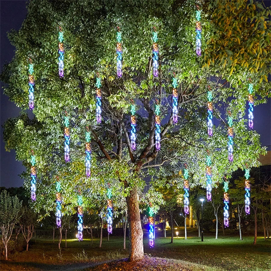 LED Meteor Shower String Lights – Weatherproof Outdoor Christmas Lighting