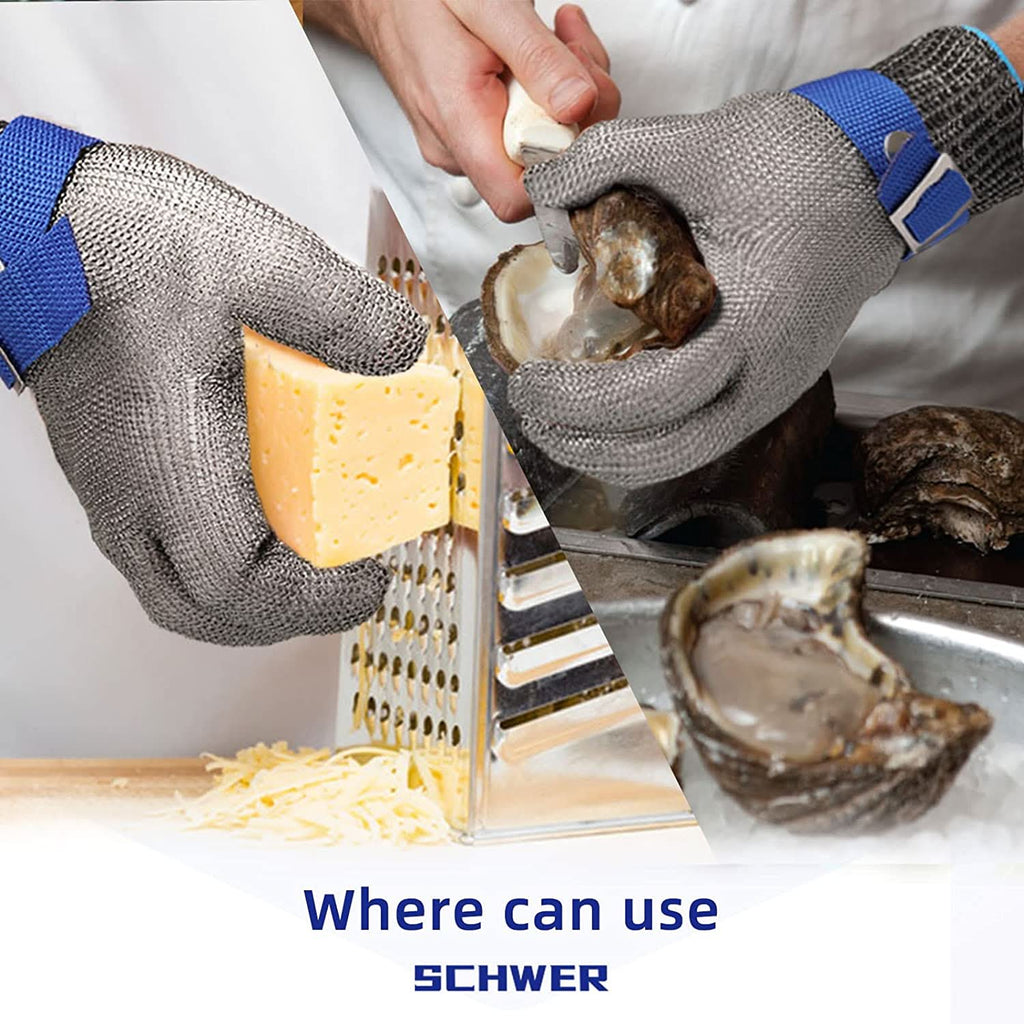Cut-Resistant Stainless Steel Safety Gloves – Maximum Protection for Kitchen