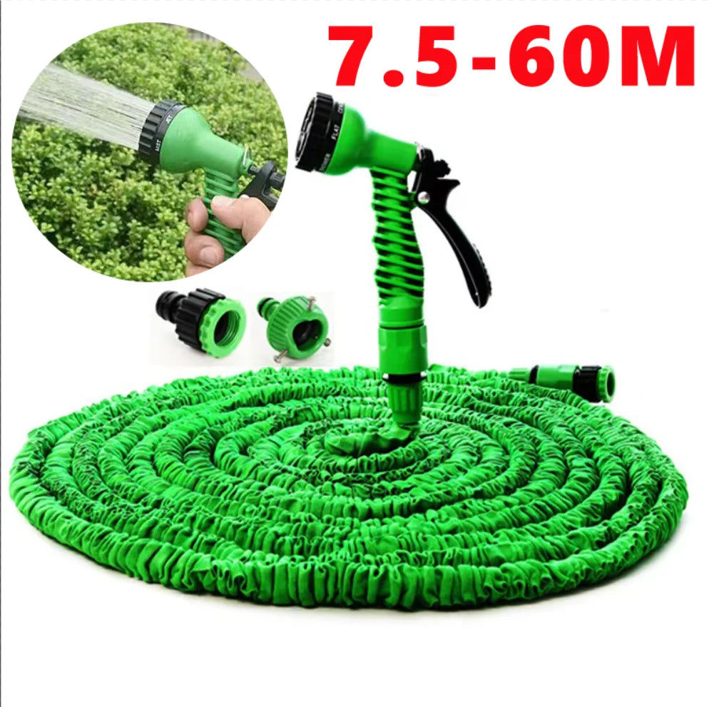 Expandable Garden Hose – 7-Function Spray Gun, Expands 3× & Lightweight