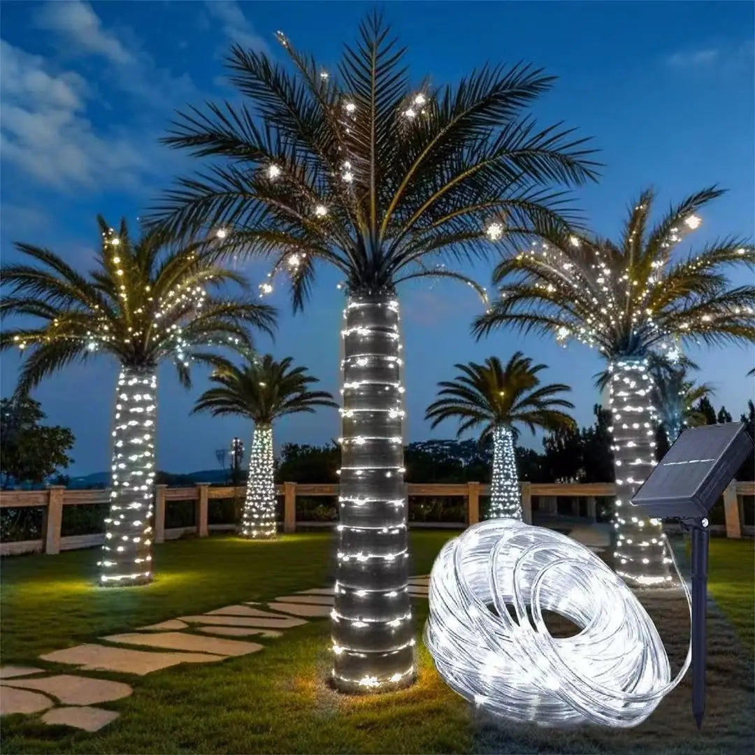 Solar Outdoor Christmas String Lights – Waterproof Garden Fairy Lights, 7 to 32 m