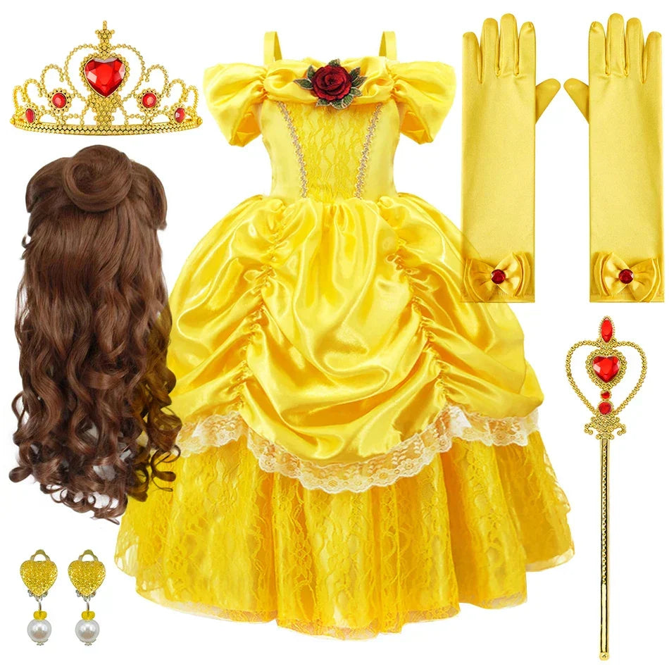 Girls’ Princess Costume Dress and Accessory Set