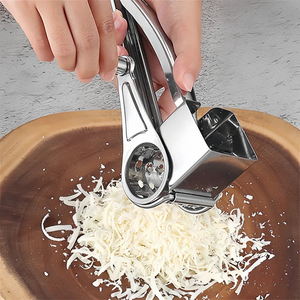 Rotary Cheese Grater – Stainless Steel Hand Crank & Easy Kitchen Shredder