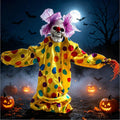 Sound-Activated Skeleton Clown Yard Stake