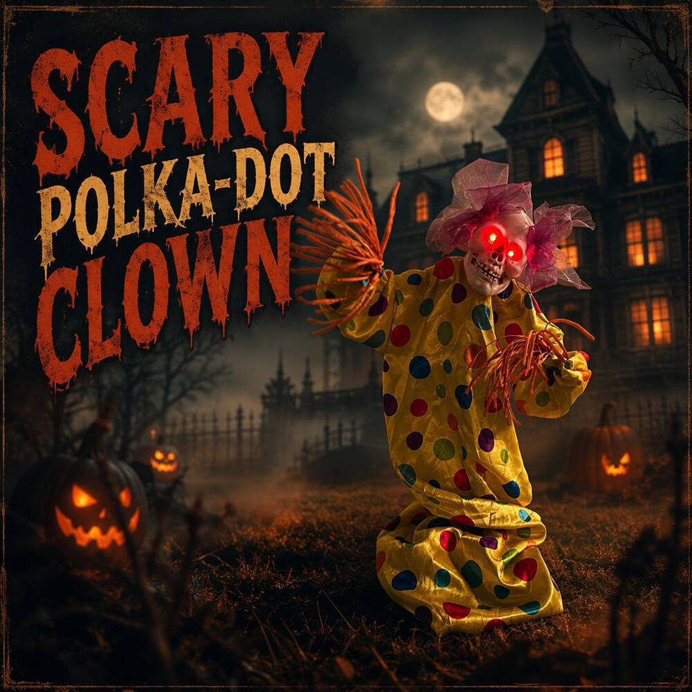 Sound-Activated Skeleton Clown Yard Stake