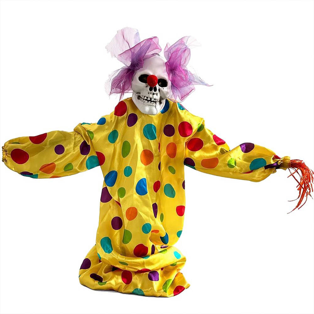 Sound-Activated Skeleton Clown Yard Stake