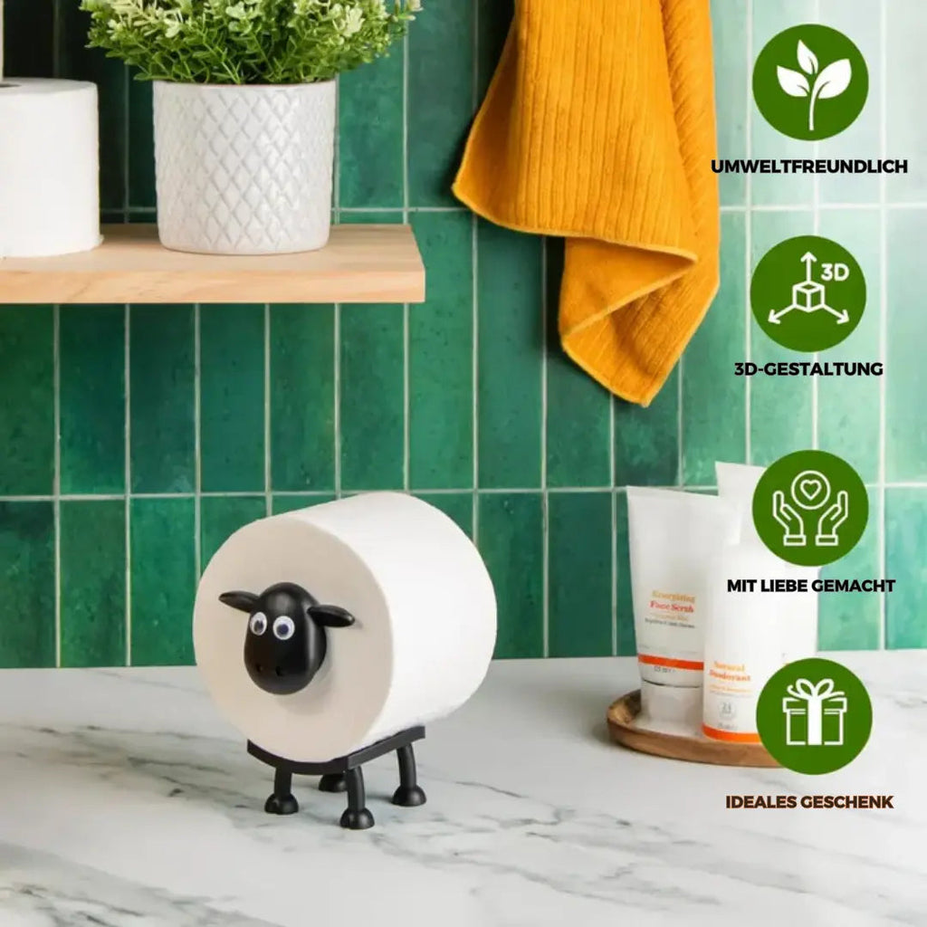 Sheep Toilet Paper Holder – Decorative, Holds 3 Rolls & Bathroom Charming