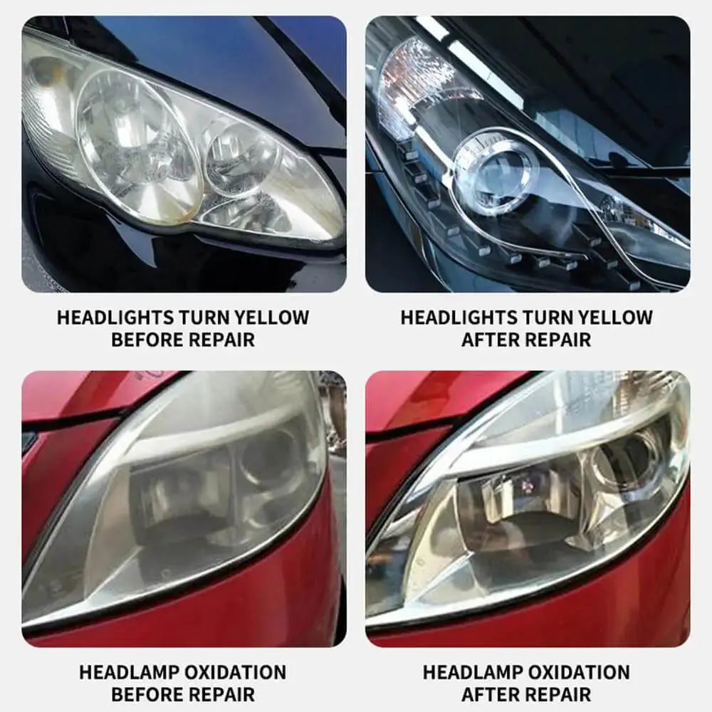 Headlight Restoration Spray – Clears Yellowed Headlights, UV Protection & Fast Apply