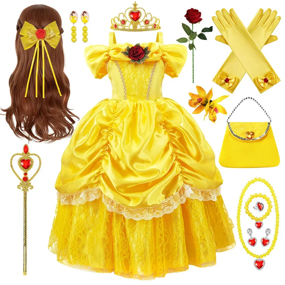 Girls’ Princess Costume Dress and Accessory Set