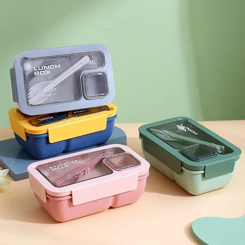Bento Lunch Boxes – Leak-Proof with Cutlery, Microwave &amp; Dishwasher Safe