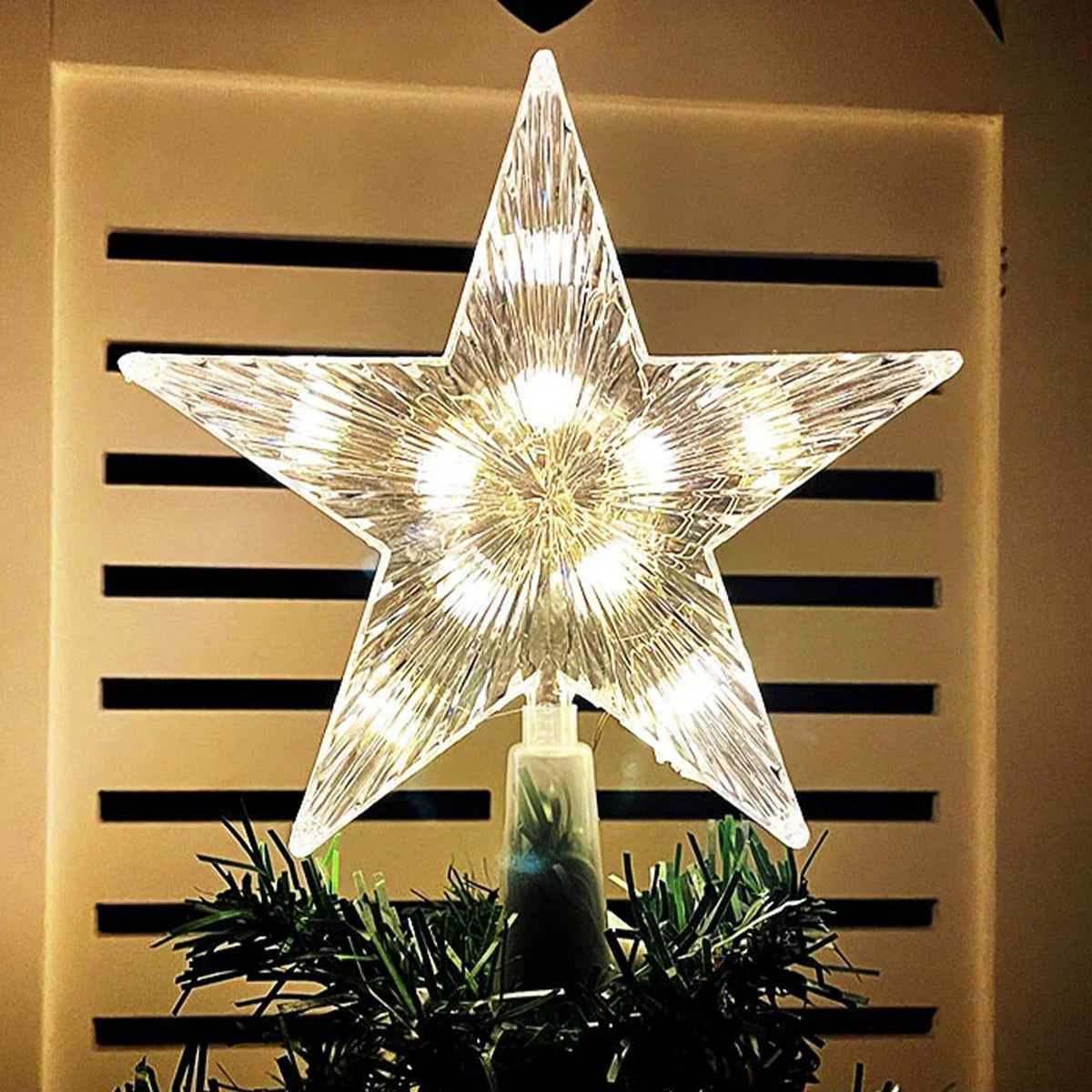 Bright Christmas Star – LED Illuminated Tree Topper