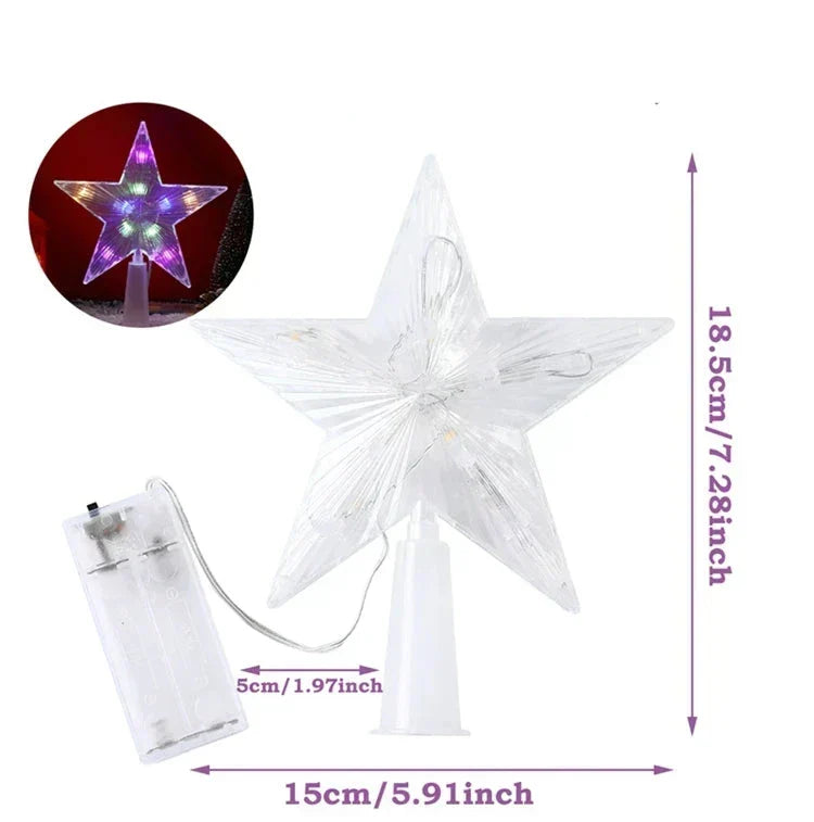 Bright Christmas Star – LED Illuminated Tree Topper