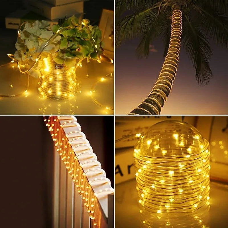 Solar Outdoor Christmas String Lights – Waterproof Garden Fairy Lights, 7 to 32 m