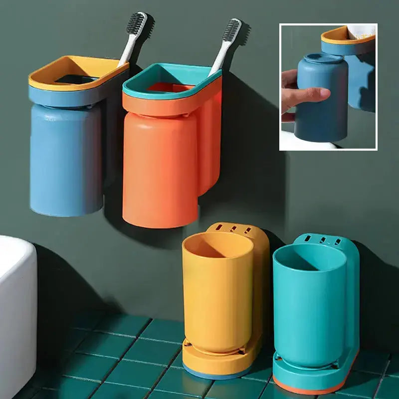 Wall Adhesive Toothbrush Holder – No Drill Bathroom Organizer & Buy 1 Get 1