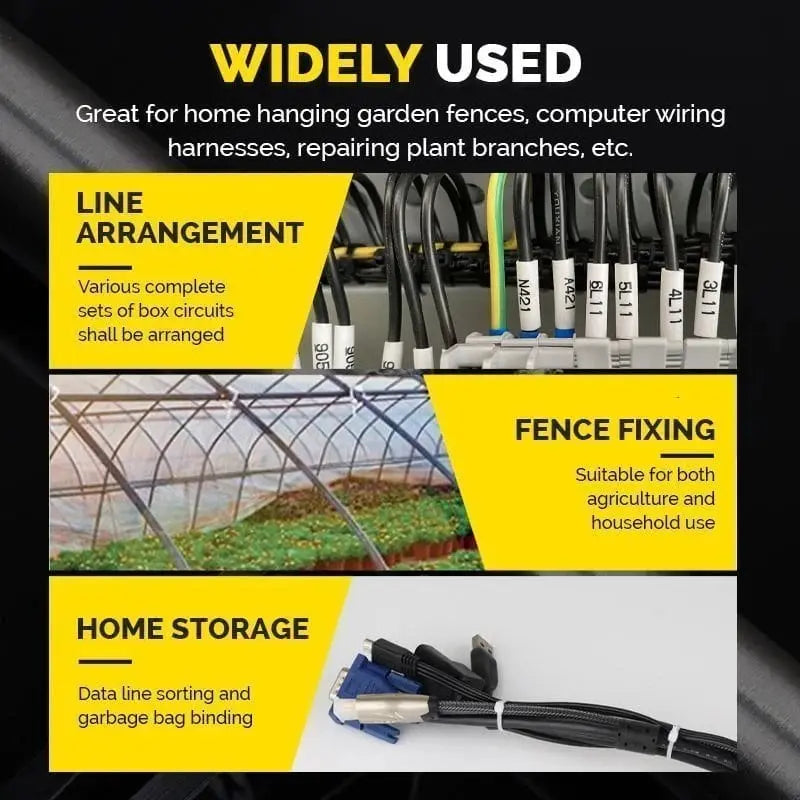 Self-Locking Cable Ties with Screw Hole – 22kg Tensile Strength & UV-Resistant