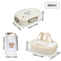 Bento Lunch Boxes – 3-Compartment 800ml, Leak-Proof &amp; Microwave Safe