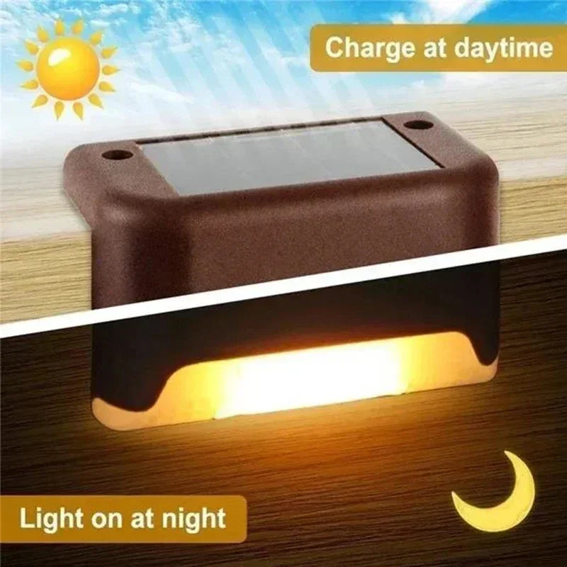 Solar Step Lights 8-Pack – Outdoor Path Illumination & Auto On/Off
