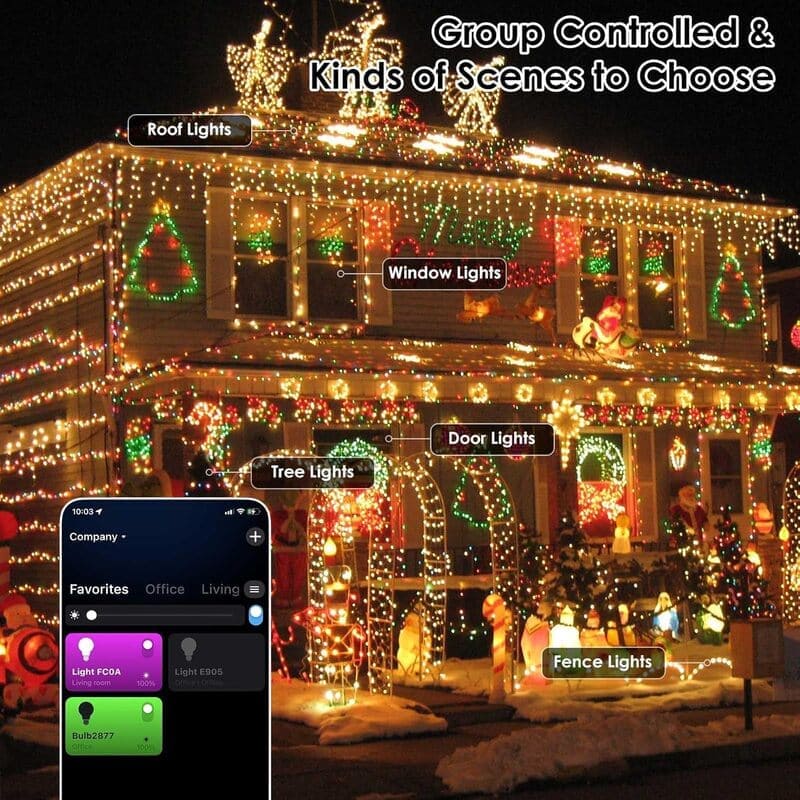 Smart RGB Color-Changing LED String Lights