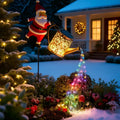 Solar Watering Can Light with Santa Cascading LED Garden Decoration