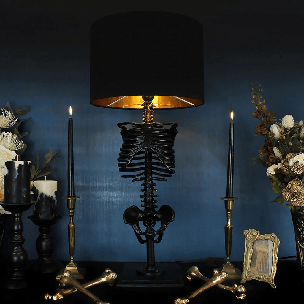 Gothic Skeleton Accent Table Lamp