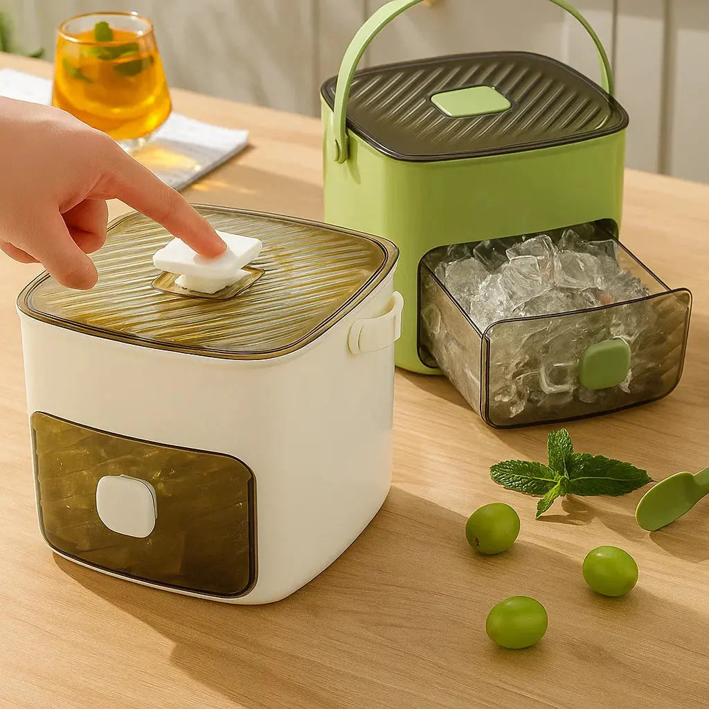 Ice Cube Tray with Push Function – 48 Cubes No-Spill & Easy Release Design