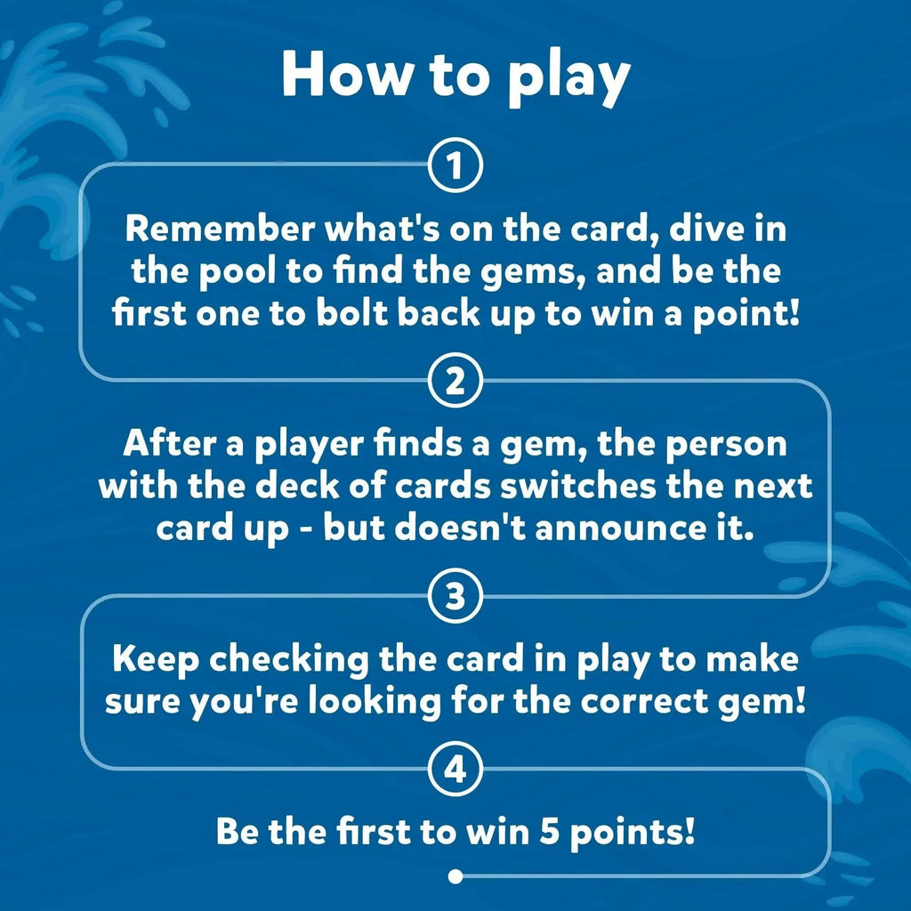 Underwater Pool Treasure Hunt Game – Waterproof Gems, Cards & Family Fun