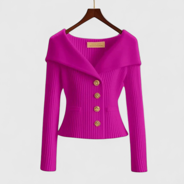 Women's Cardigan – Elegant Knit, Long Sleeve