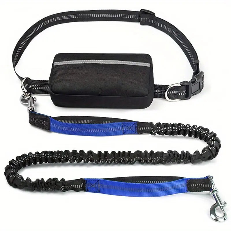 Hands-Free Dog Walking Leash – Bag Dispenser Included, Waist Clip & Durable