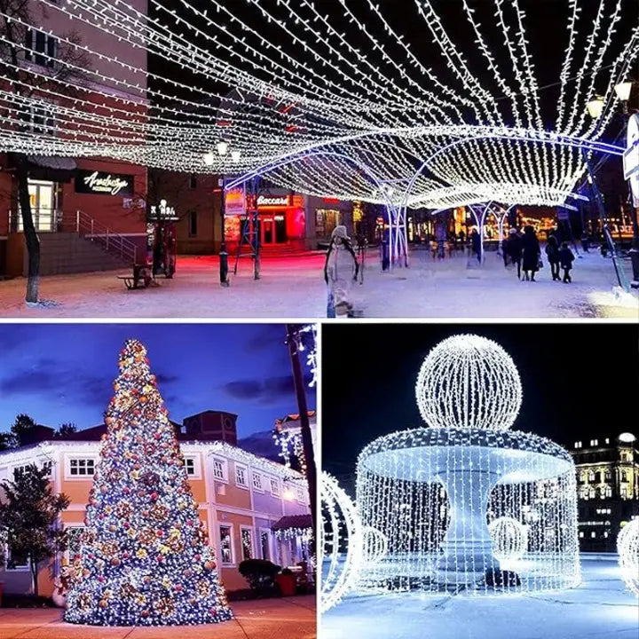Copper Wire LED Christmas Tree String Lights, 100–300 LEDs