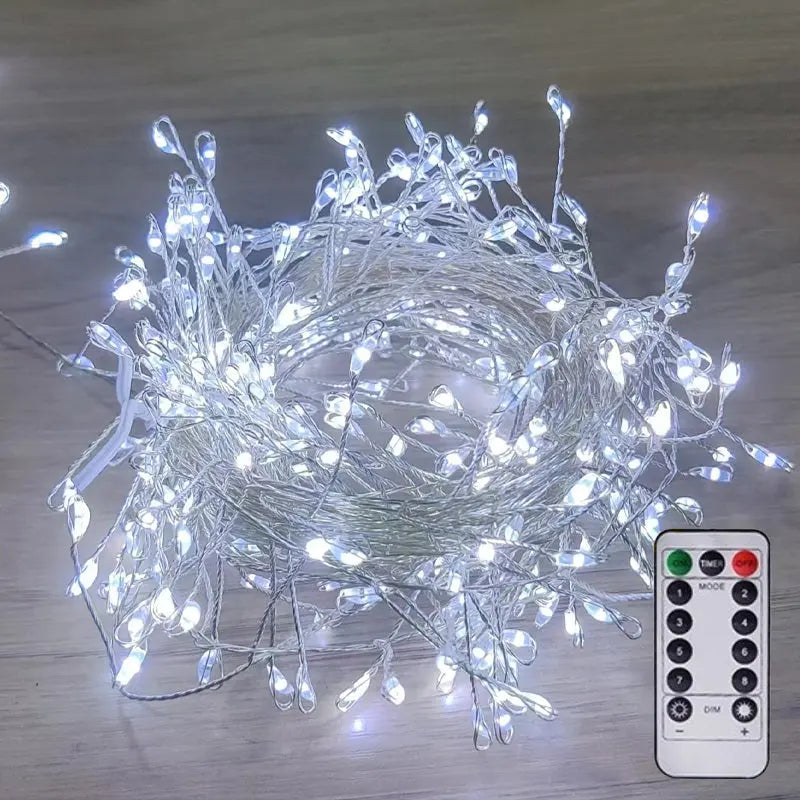 Copper Wire LED Christmas Tree String Lights, 100–300 LEDs