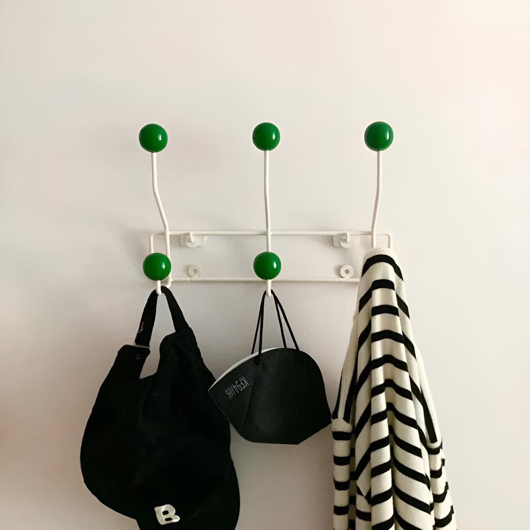 Mid-Century Wall Coat Rack – Stylish 3-Hook Entryway Organizer