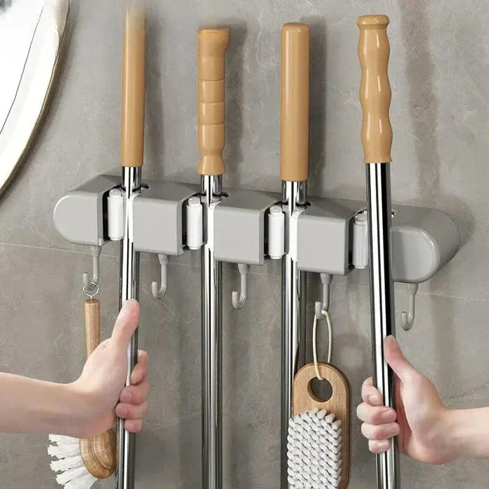 Broom & Mop Wall Holder – Space-Saving Mounting & Secure Tool Storage Rack