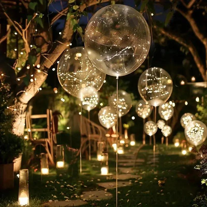 LED Balloon Set of 10 – Warm Glowing Light & Reusable Party Decoration
