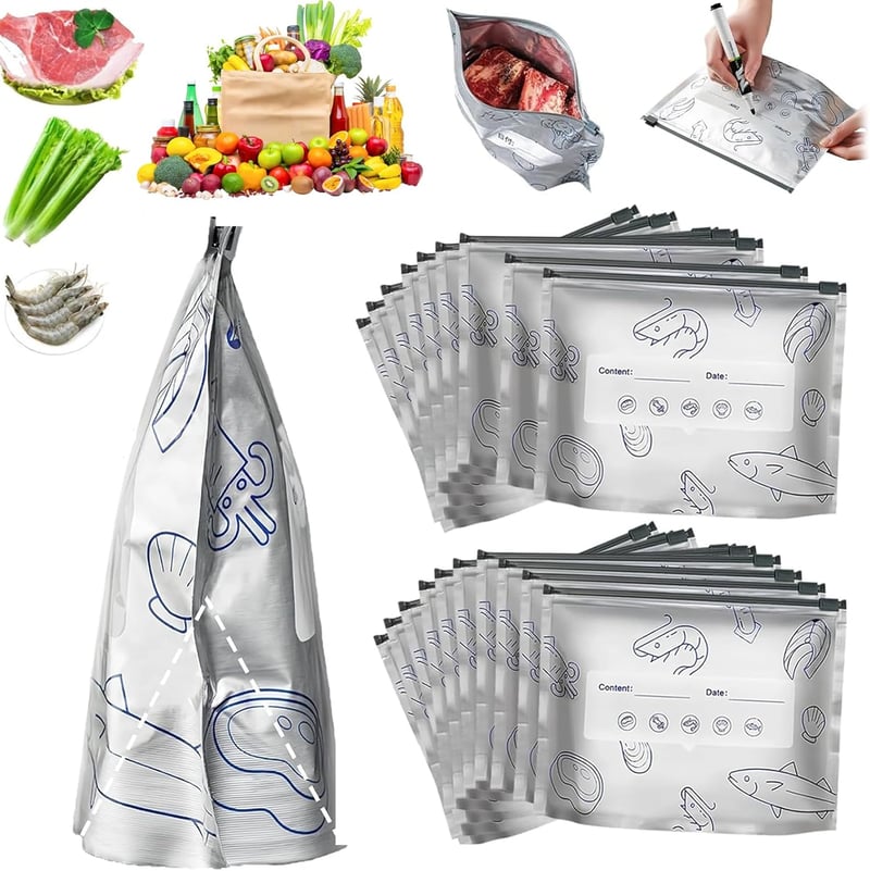 Aluminum Foil Food Storage Bags – Reusable 200×, Airtight & Eco-Friendly
