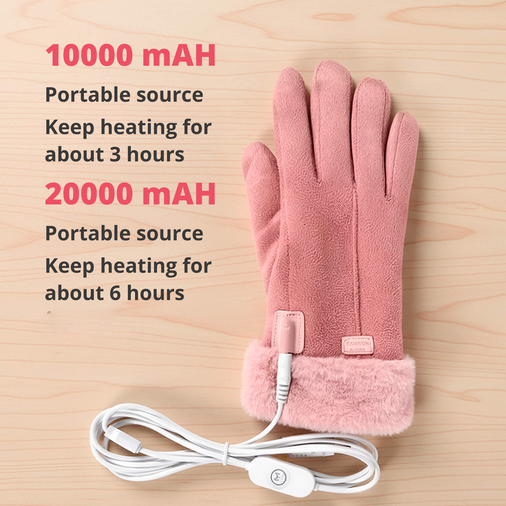 Heated Gloves for Women – USB Rechargeable Waterproof Thermal Winter Gloves