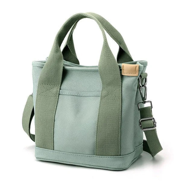 Japanese-Inspired Canvas Tote Bag – Inner Pockets, Lightweight & Reusable