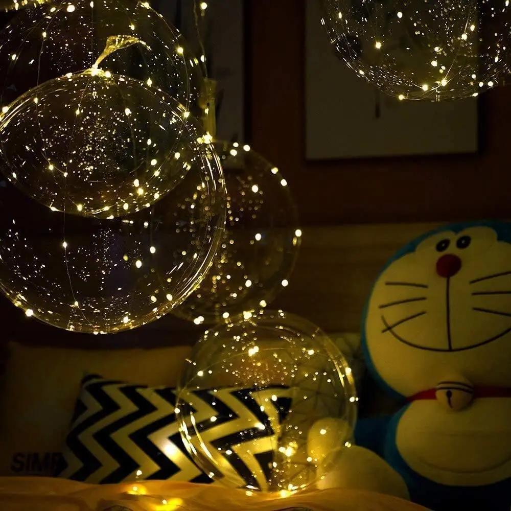 LED Balloon Set of 10 – Warm Glowing Light & Reusable Party Decoration