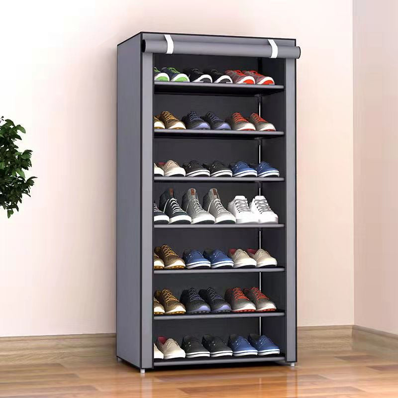 Fabric Shoe Rack with Steel Frame – 6 or 8 Tiers & Space-Saving