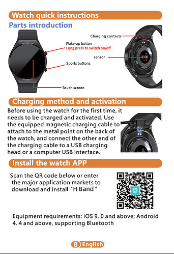 Health Smart Watch – Blood Sugar ECG HRV Heart Rate & SpO2 Monitor