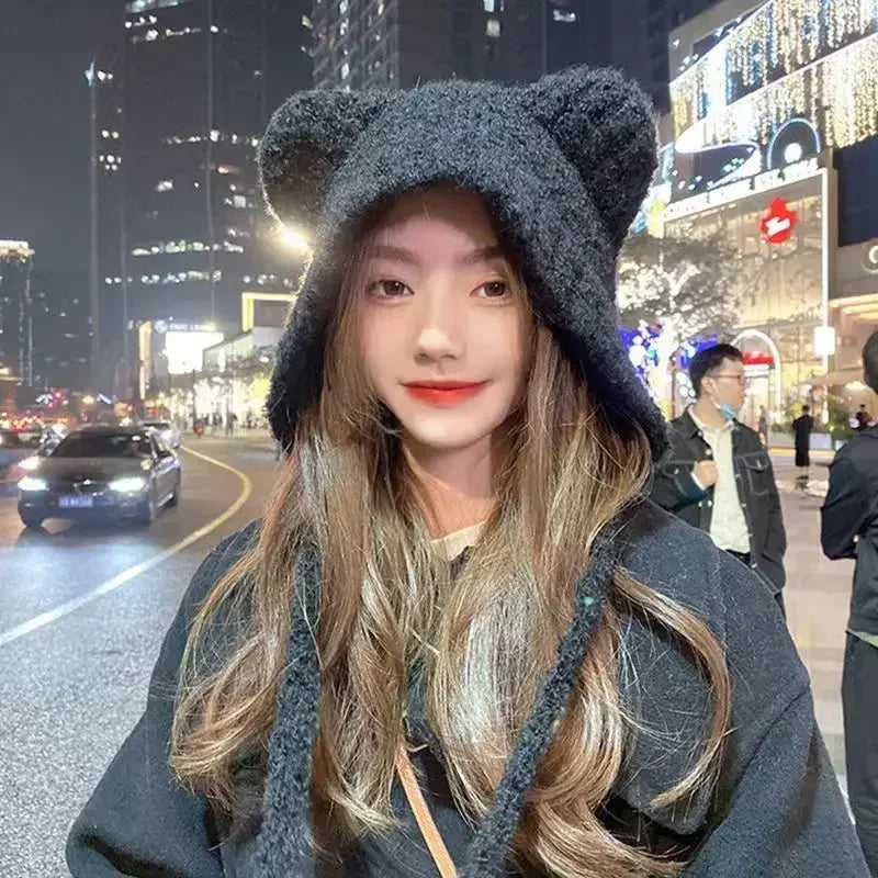 Cute Bear Ear Winter Hat