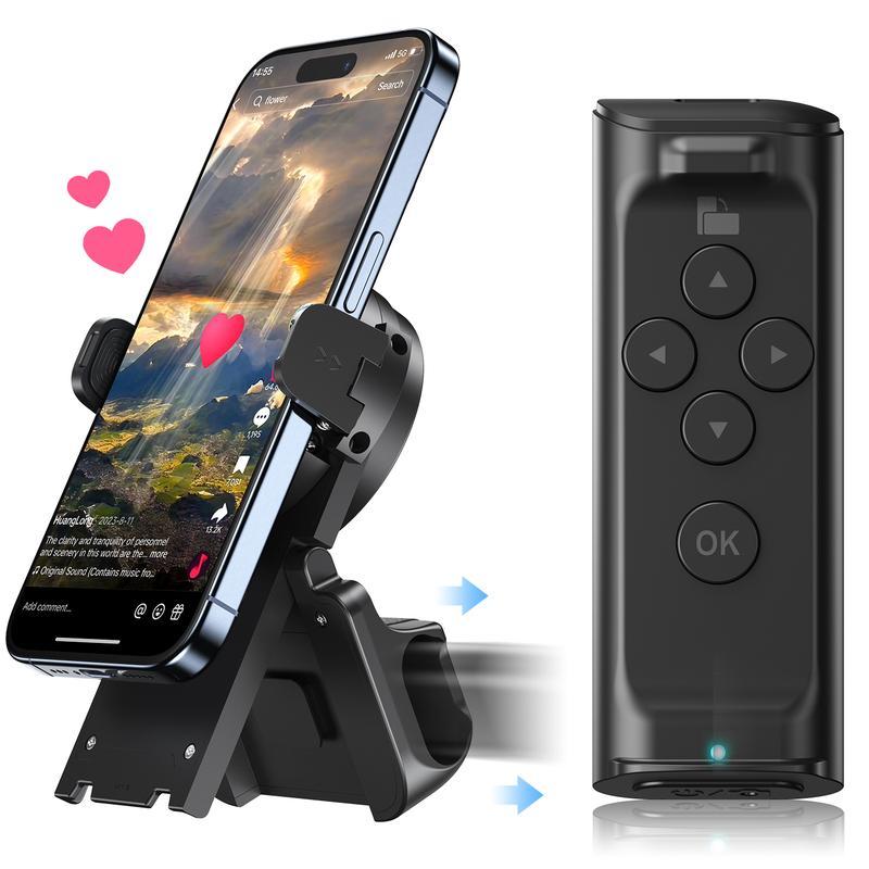 Smartphone Grip with Bluetooth Remote Shutter – Steady &amp; 180° Mount