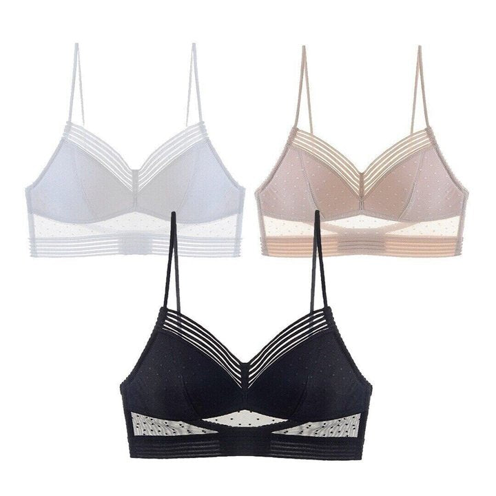 Women's Wireless Lifting Lace Bra – Low-Back Seamless & Strapless
