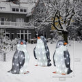 Christmas Penguin Decorations – 3-Piece Lighted Holiday Set