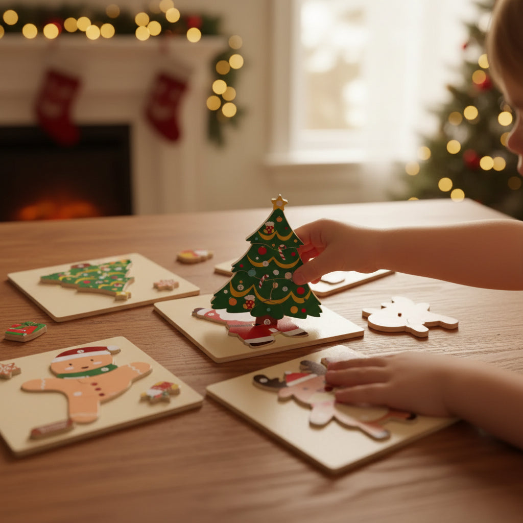 Christmas Puzzle Set for Toddlers – 4 Pack Holiday Puzzles