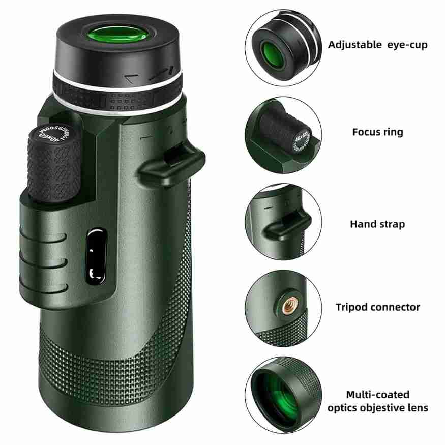 Ultra-Zoom Monocular – 600x HD Lens Compact Hiking & Birdwatching