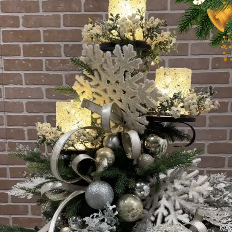 Christmas Tree Display Shelf – Wooden In-Tree Shelf for Ornaments and Villages