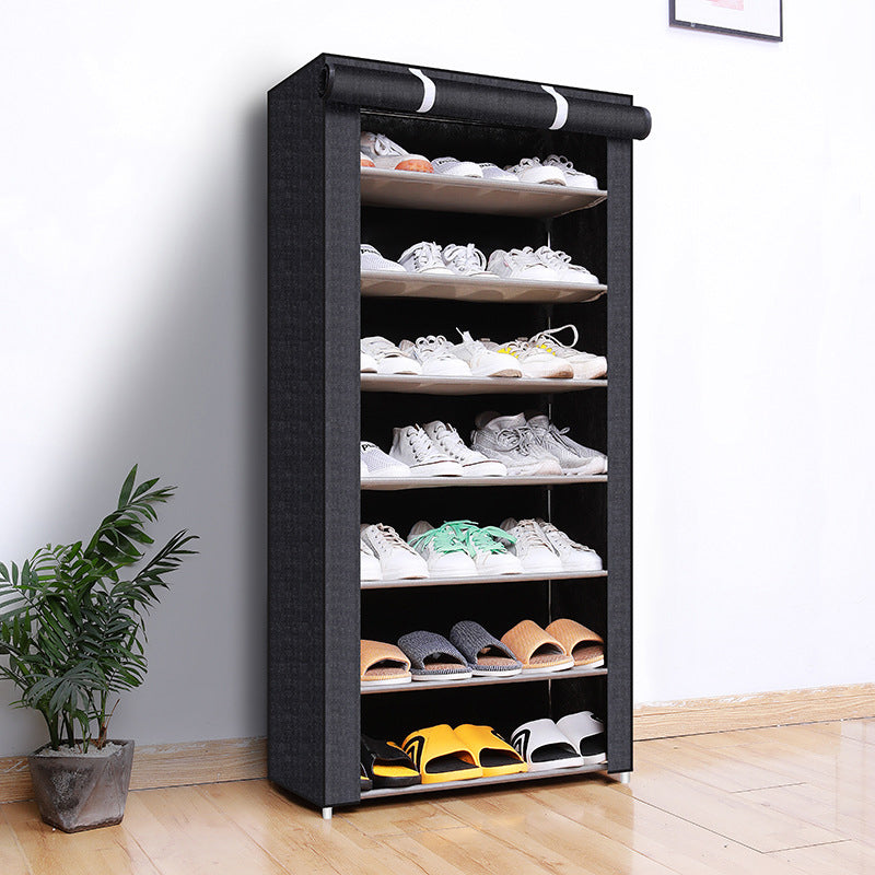 Fabric Shoe Rack with Steel Frame – 6 or 8 Tiers & Space-Saving