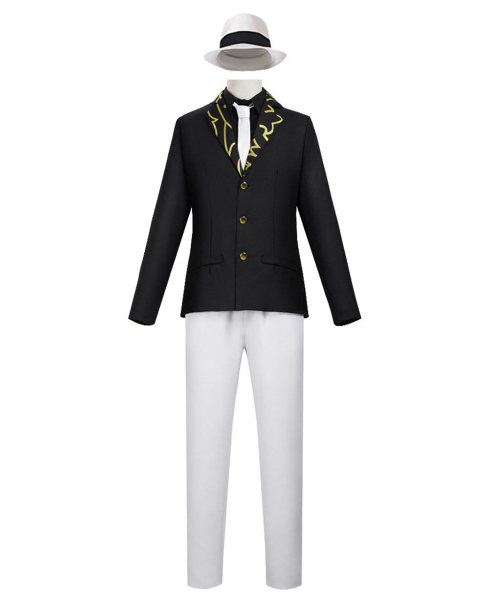 Men’s Black and White Villain Costume Set