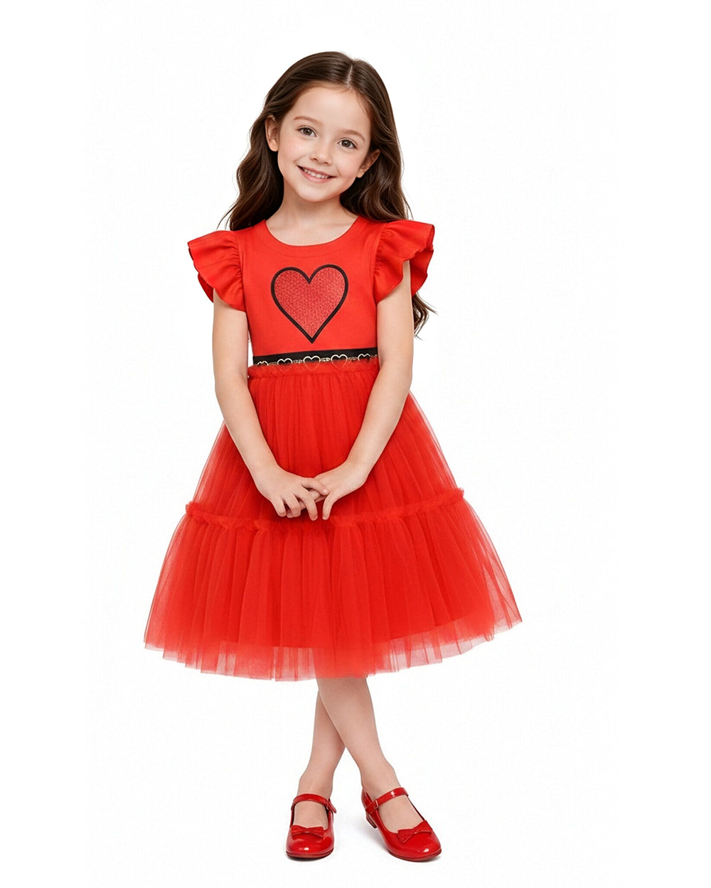 Girls’ Red Heart Princess Costume Dress