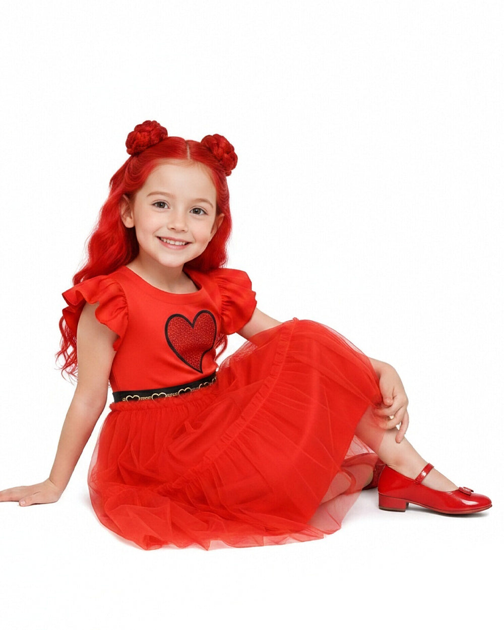 Girls’ Red Heart Princess Costume Dress