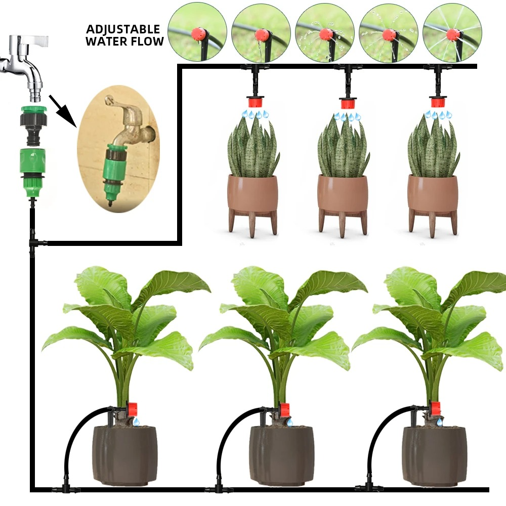 Drip Irrigation System With Automatic Timer